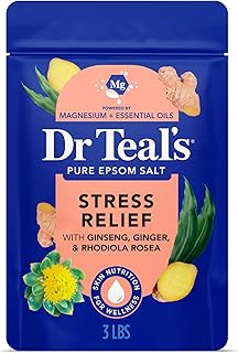 Dr Teal's Epsom Salt Magnesium Soak, Stress Relief with Essential Oils, 3 lbs