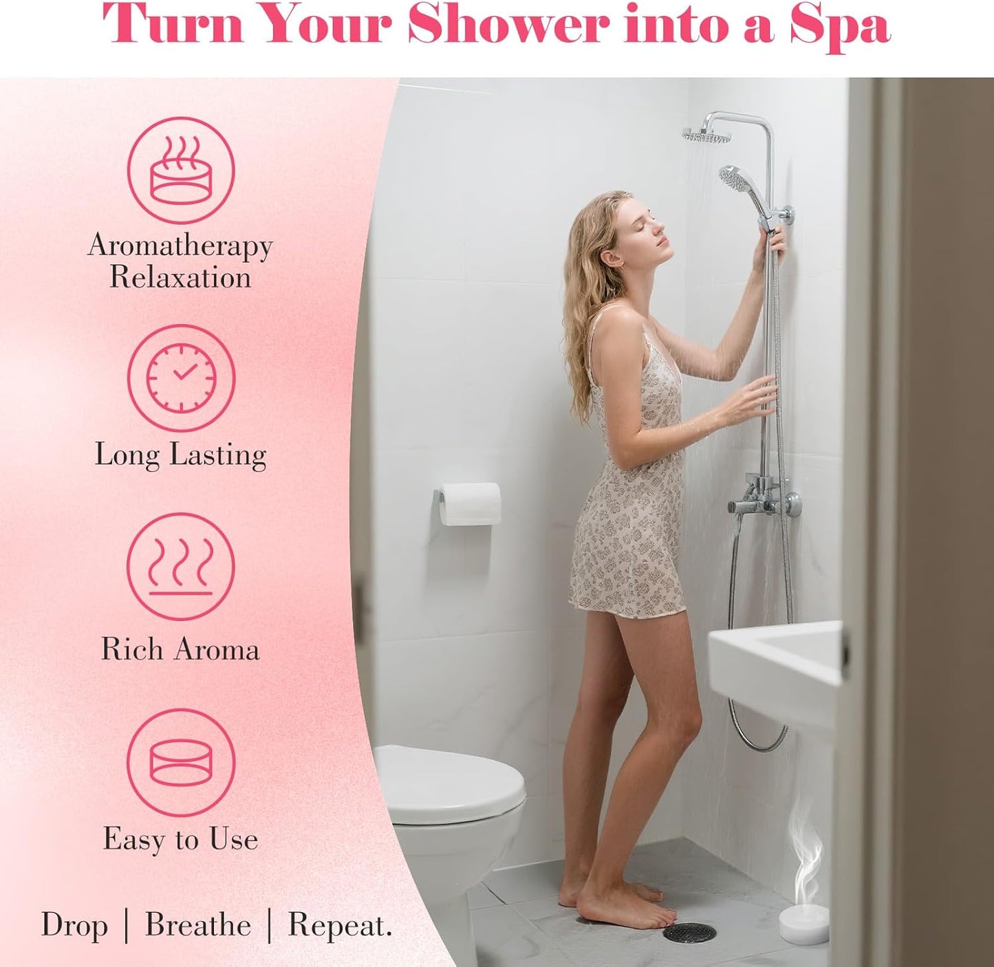 W&E Choice Shower Steamers Aromatherapy 18 Pcs- Shower Bombs with Natural Essential Oils for Daily Relaxation & Stress Relief, Gift for Women & Men, Mom, Teen
