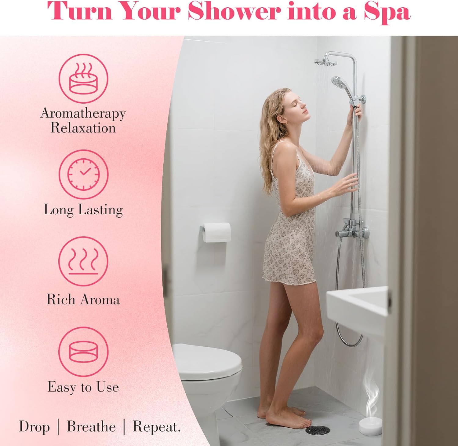 W&E Choice Shower Steamers Aromatherapy 18 Pcs- Shower Bombs with Natural Essential Oils for Daily Relaxation & Stress Relief, Gift for Women & Men, Mom, Teen