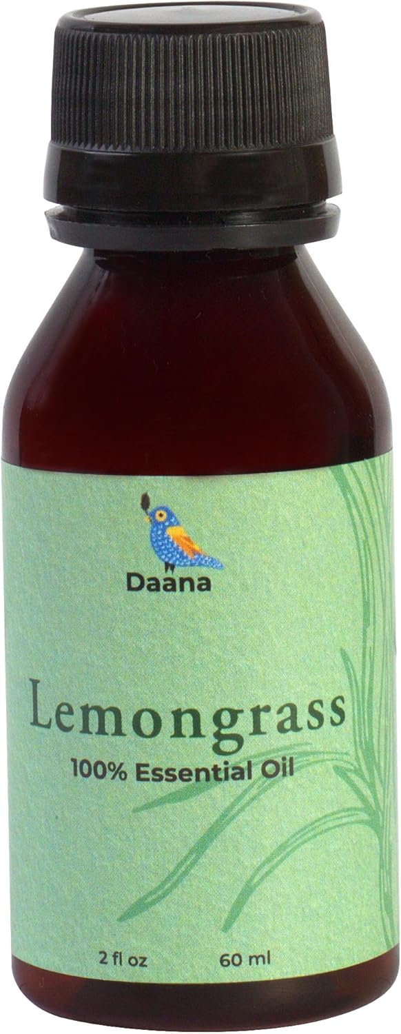 DAANA Lemongrass Essential Oil : Pure, Undiluted (2 fl Oz)