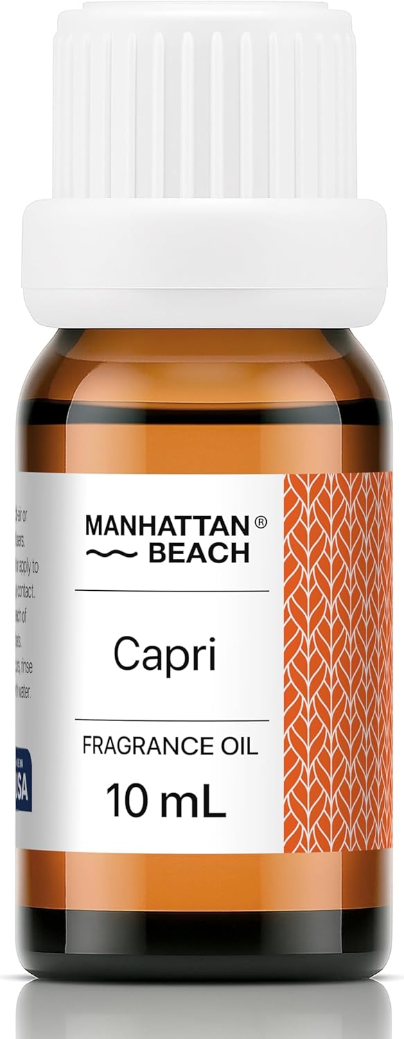 Manhattan Beach – Capri, Diffuser Oil Volcano-Inspired - Fragrance Oil for Ultrasonic and Waterless Diffusers and Crafting - 10 mL, 0.34 fl oz Glass Bottle