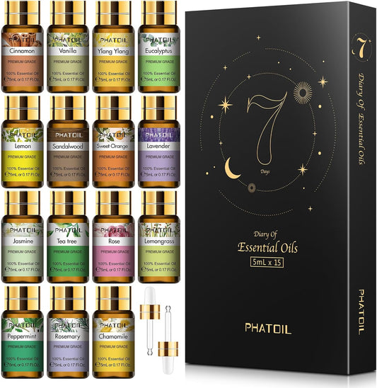 PHATOIL Essential Oil Gift Set for Diffuser