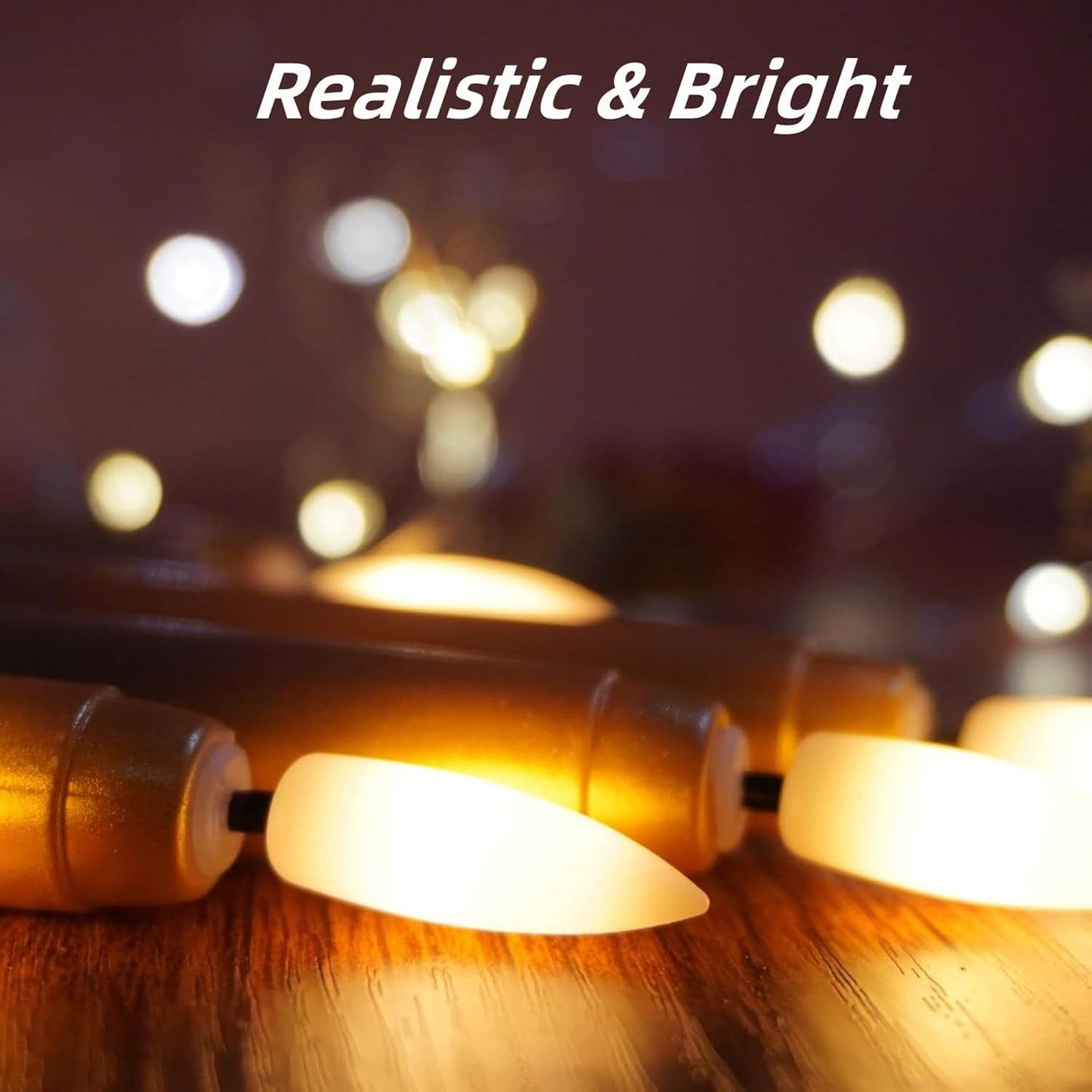 Gold Flameless Taper Candles with Remote, Flickering Battery Powered LED Candlesticks Set of 4