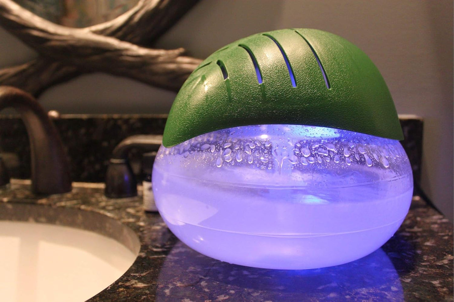 EcoGecko Green Leaf Air Revitalizer, Air Freshener, Room Aromatizer, Aroma and Essential Oil Diffuser with 10ML Lavender Oil