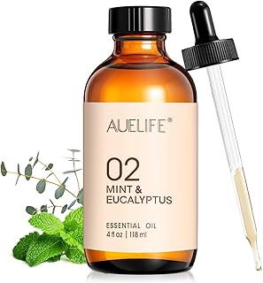 Mint & Eucalyptus Essential Oils for Diffusers & Candle Making, 118ml (4 fl oz) Large Bottle, Long Lasting Fresh Scent Oil for Home Fragrance, Soap, DIY & Aromatherapy