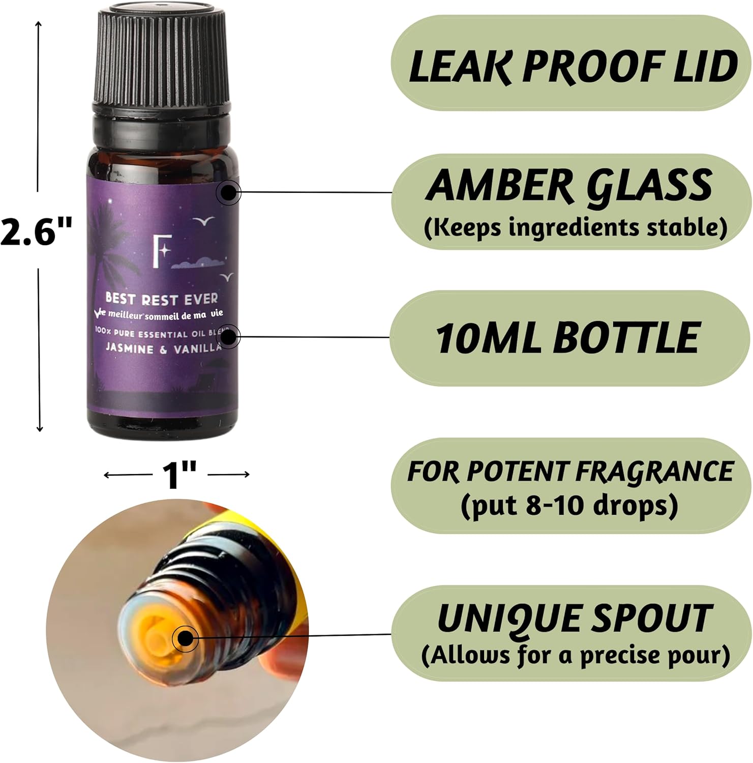 Folkulture Sleep Essential Oils for Diffusers for Home - Set of 6 | Premium Relaxing Essential Oil Set for Sleep Essentials, Aromatherapy & Meditation | Lavender, Peppermint, Jasmine Eucalyptus Orange