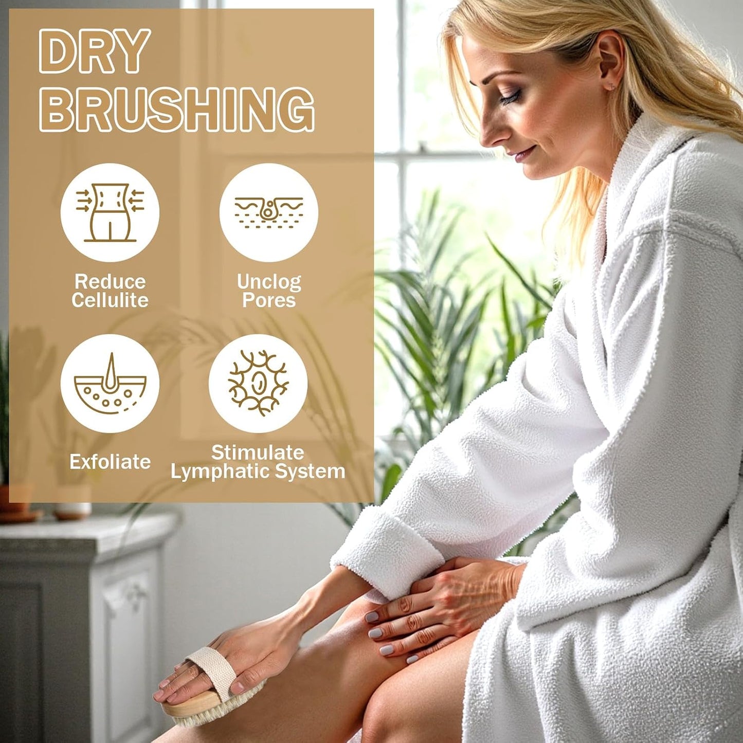 10 Pcs Dry Brushes for Body Dry Brushing Body Brush Exfoliating Brush for Shower Bath Back Circulation Improvement Dead Skin Remove Beauty Exfoliator