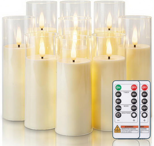 Homemory Ivory Flameless LED Pillar Candles