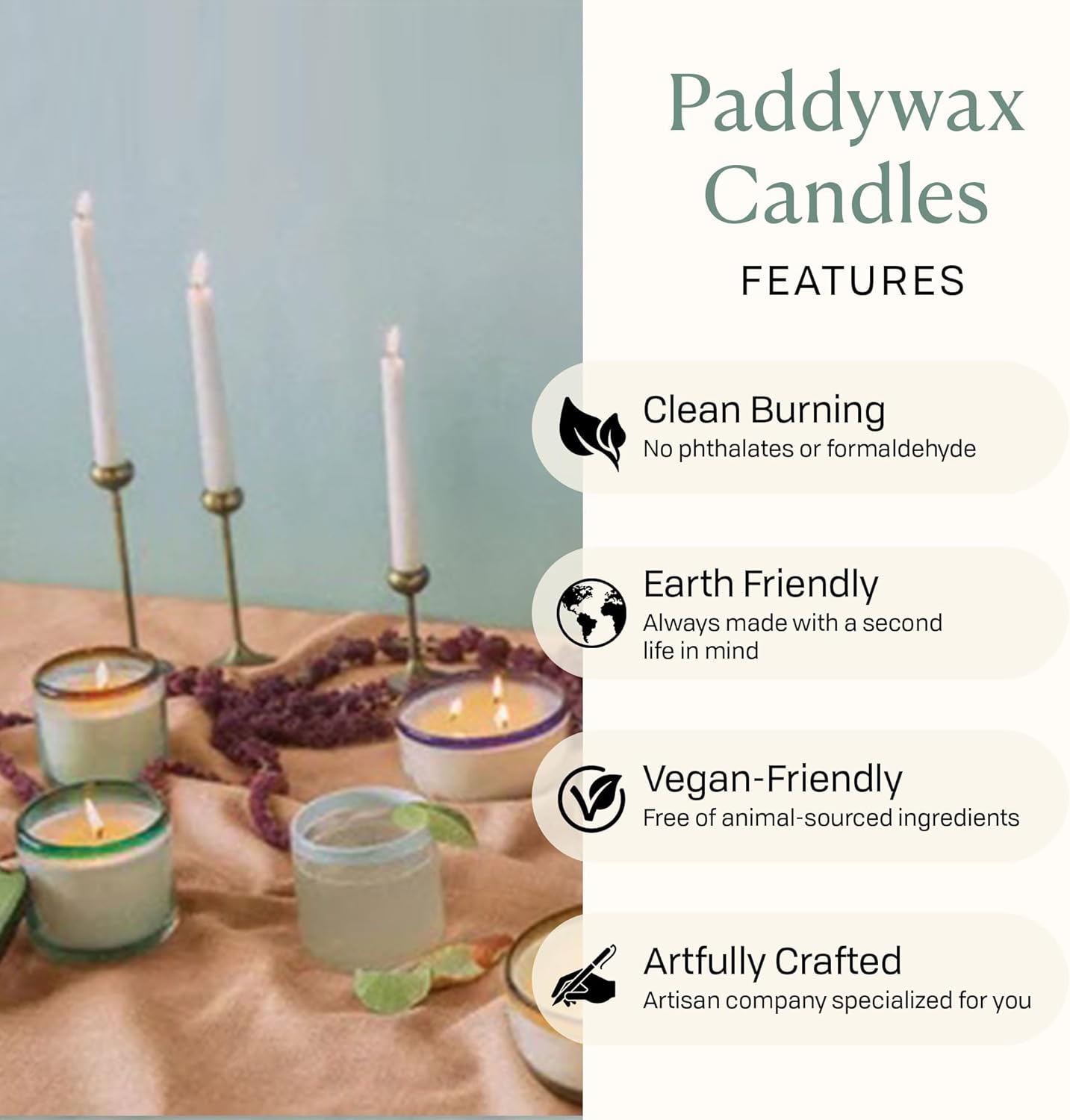 Paddywax La Playa, Vanilla Rosa Scented Candle in Reusable Hand-Blown Bubble Glass, Soy Wax Candle with Approx. 40 Hour Burn Time, Decorative Gift Candle for Home, Vanilla Rosa, 9 oz