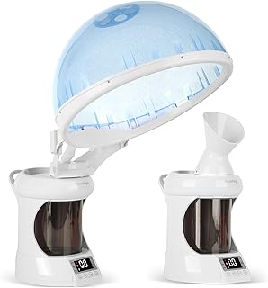 2 in 1 Hair and Face Steamer,Nano Ionic Steam for Deep Hydration & Pore Cleansing,Professional Facial Steamer with Timer for Home and Salon Personal Care