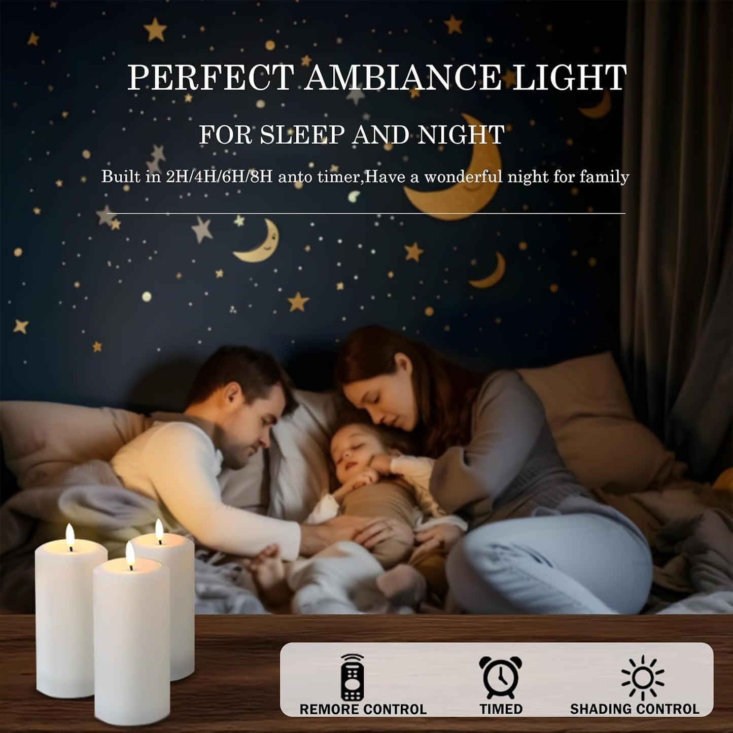Flameless Candles Battery Operated with Remote and 2/4/6/8 H Timer, 6pcs Flickering Fake Electric Candles for Festival Wedding Home Party Decor (D3 x H 6") (White)