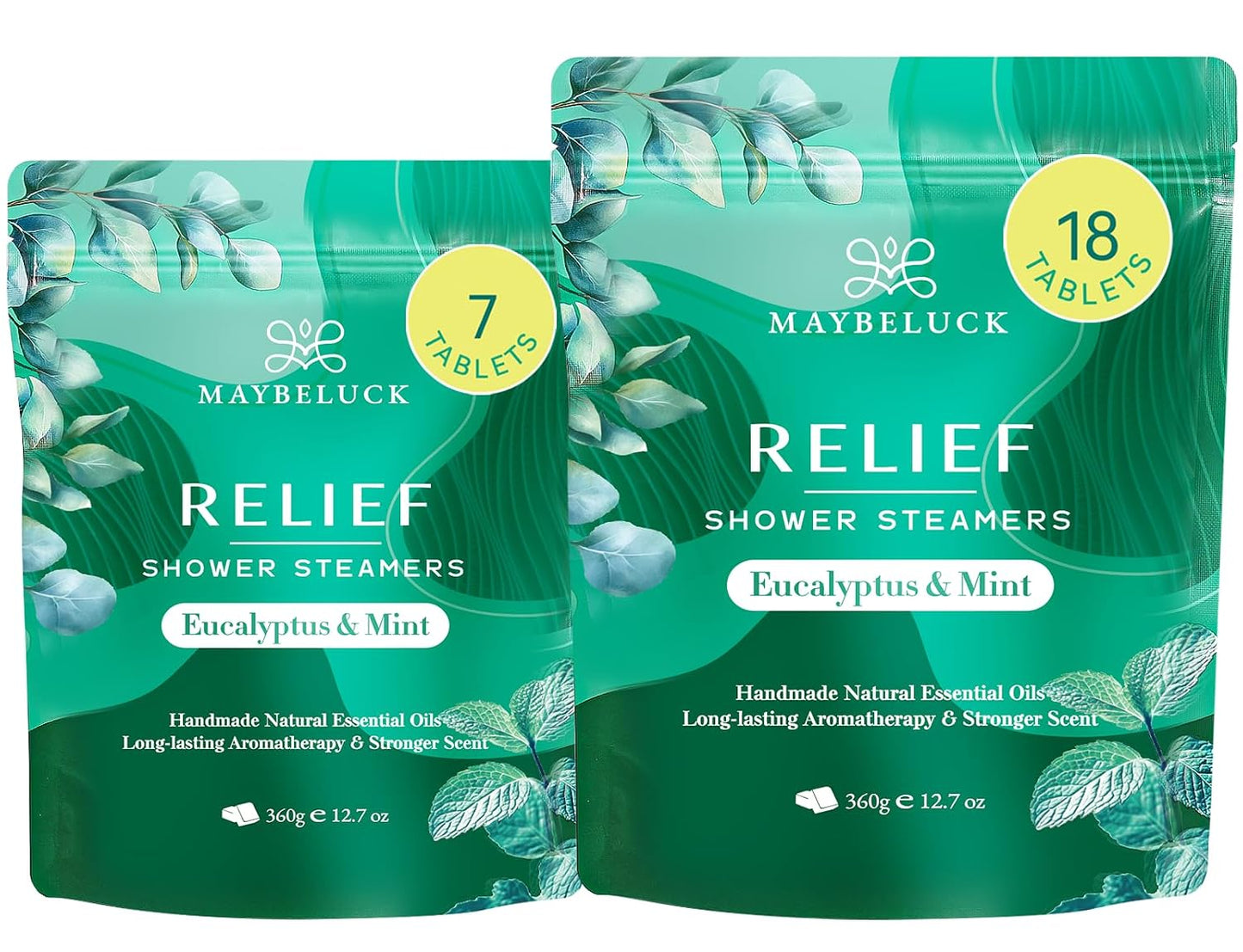 Eucalyptus Mint Shower Steamers Aromatherapy 25 Pack - Eucalyptus for Shower, Aromatherapy Birthday Gifts for Women & Men, Natural Essential Oil Bombs for Home Spa & Self Care Relaxation