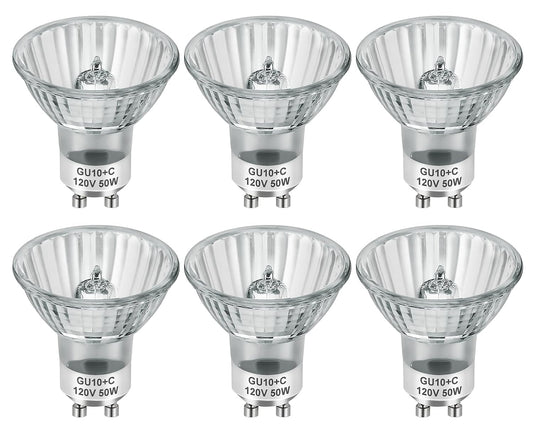 SerBion GU10 120V 50W Halogen Light Bulbs for Track and Range Hood