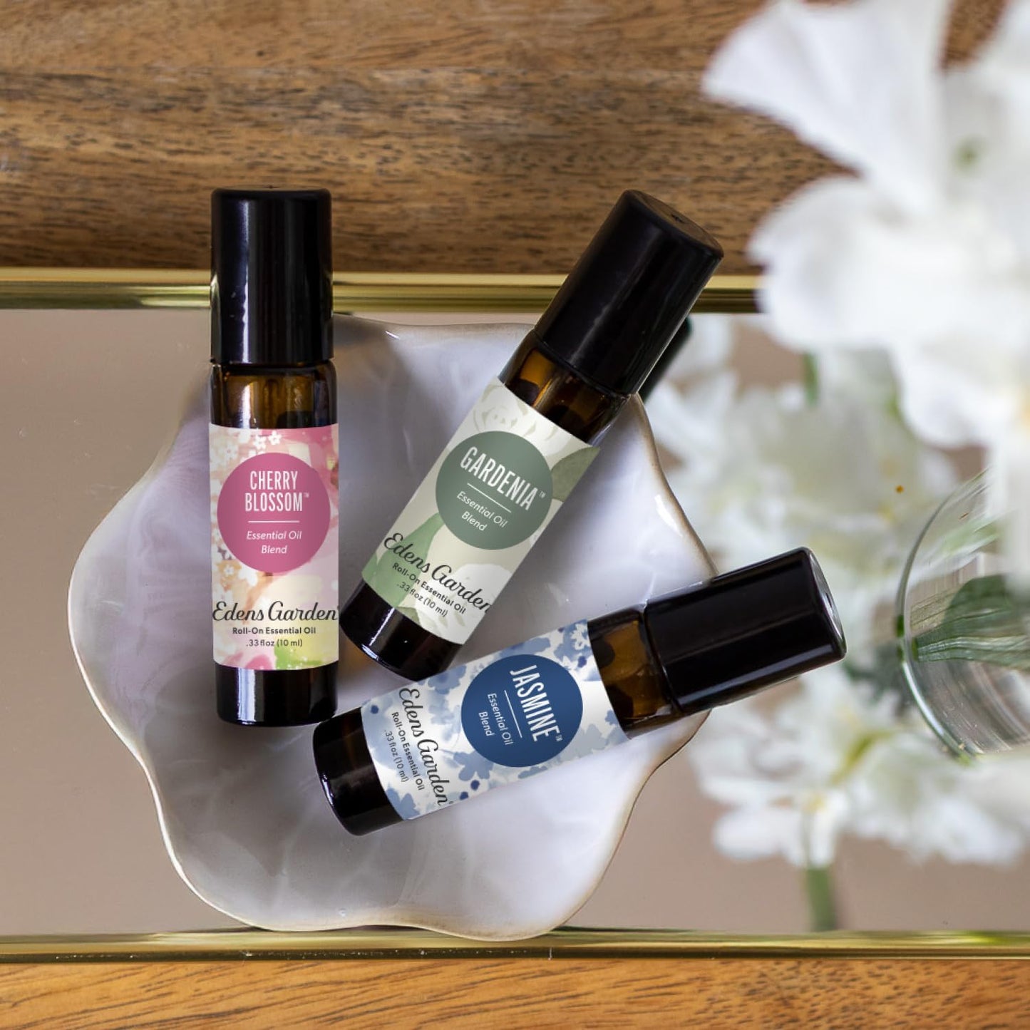 Edens Garden Cherry Blossom Essential Oil Roll-On – Pre-Diluted Floral Blend, 100% Pure Aromatherapy & Natural Perfume, Skin Safe Travel Roll-On, 10 ml (.33 fl oz)