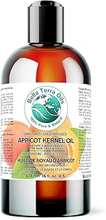 Bella Terra Oils - Organic Apricot Kernel Oil 16 oz - Cold-Pressed Nutritional Wonder, Packed with Antioxidants, Ideal Carrier Oils for Essential Oil Blends