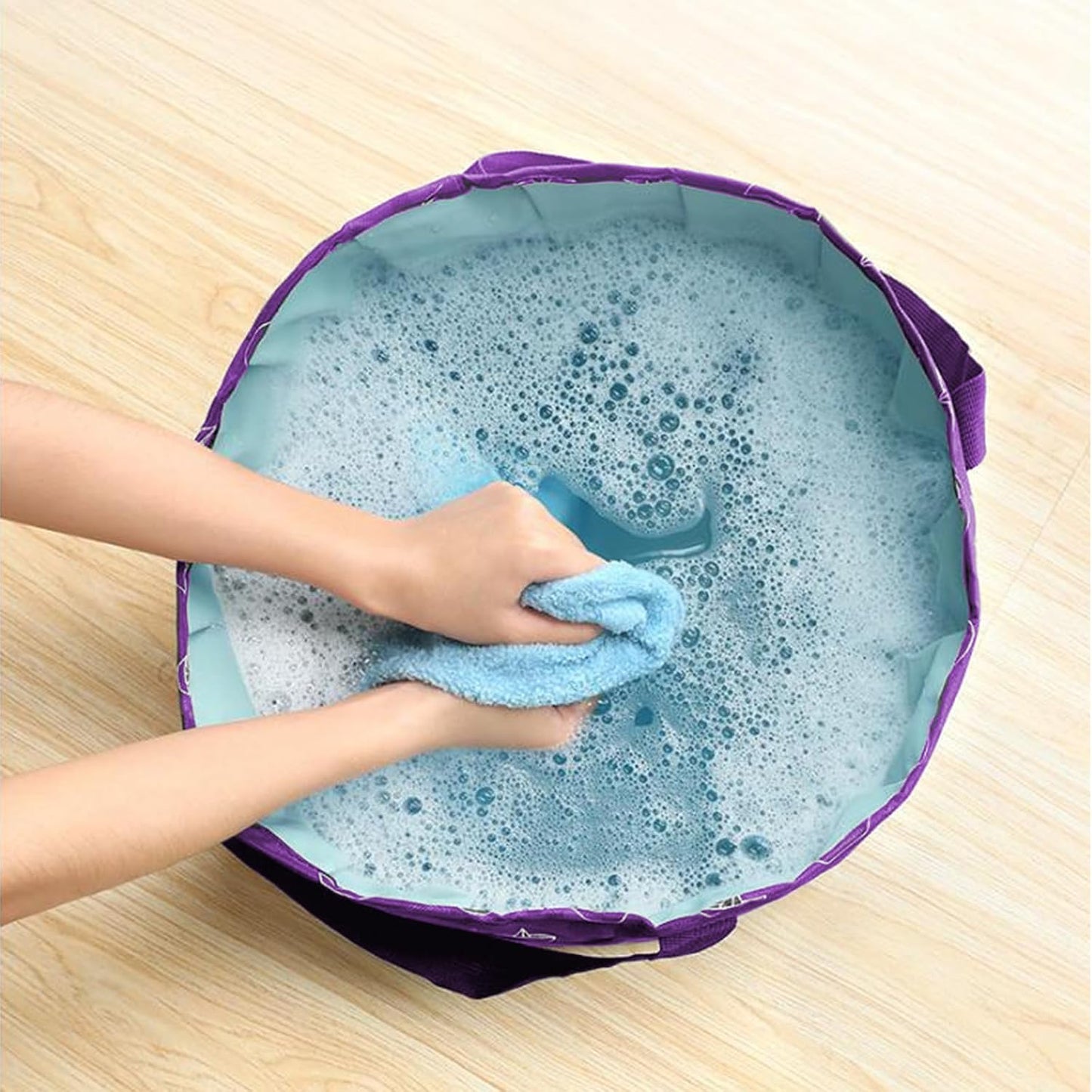 Collapsible Bucket for Soaking Feet, Purple Portable Travel Foot Bath Tub, Foot Soaking Bath Basin Portable, Foot Spa Soaking Feet Home Pedicure Basin Outdoor Camping