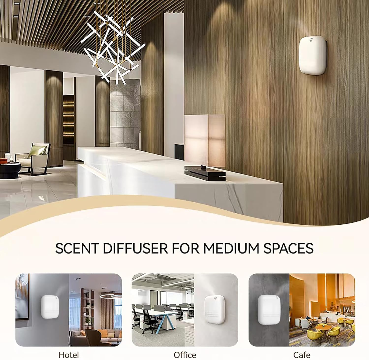 Upgraded Waterless Essential Oil Diffuser, Scent Air Machine for Home Cover Up to 2000 sq.ft, Scent Diffuser 400ML, Hotel and Commercial Use, Cold-Air Tech for Spa, Office
