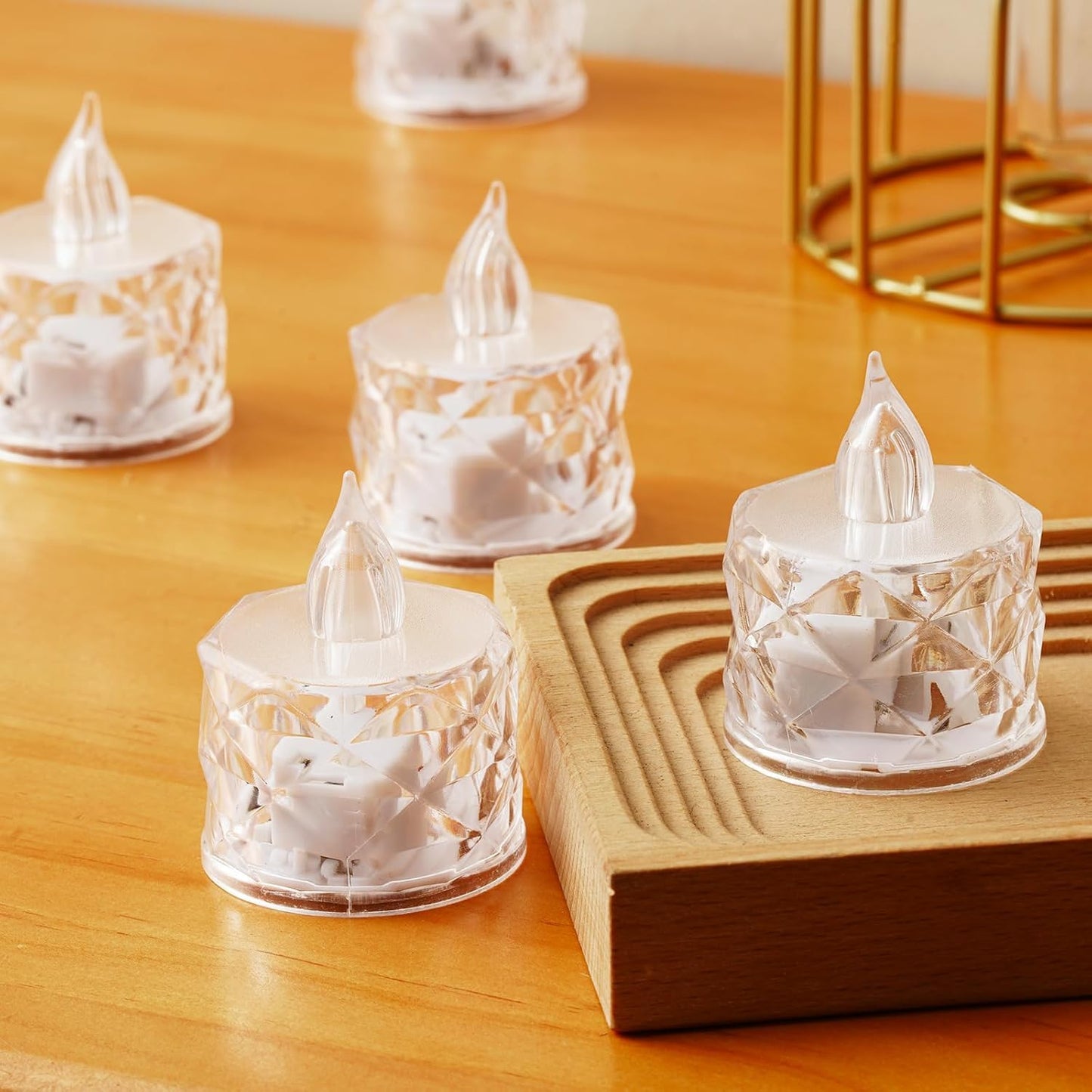 12 Pcs Flickering Flameless Candle Battery Tea Lights for Weddings | For Weddings