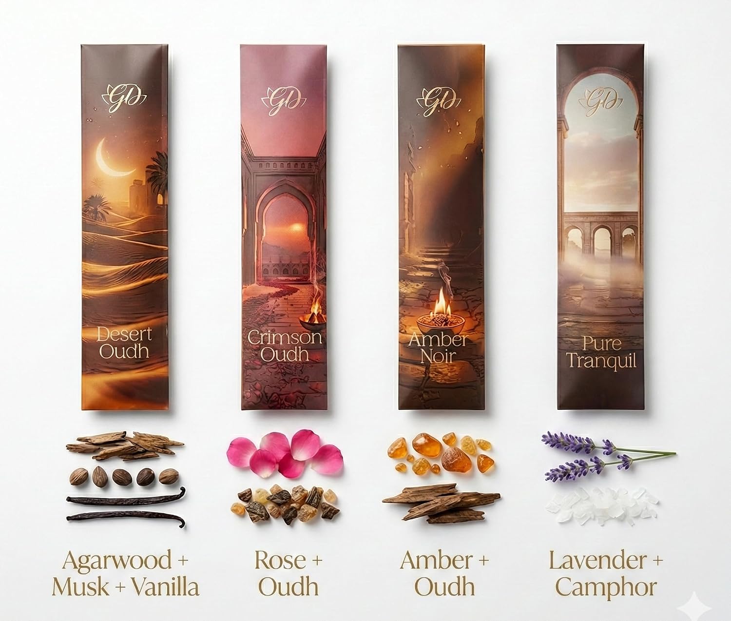 Premium Guruji Divinity Sacred Nights Incense Gift Set | Hand-Rolled Masala Incense for Meditation, Yoga & Home Fragrance
