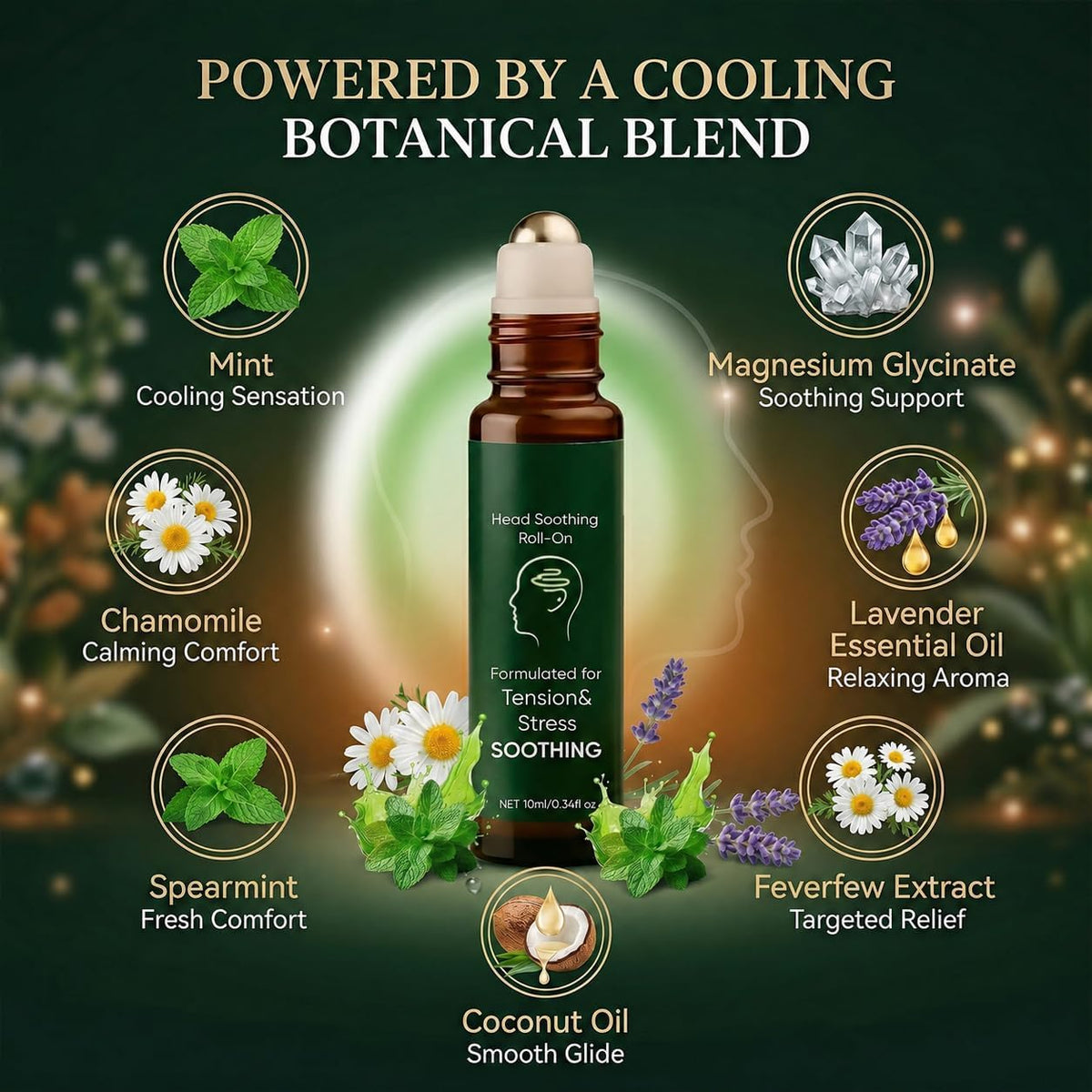 Migraine Roll on with Magnesium Glycinate