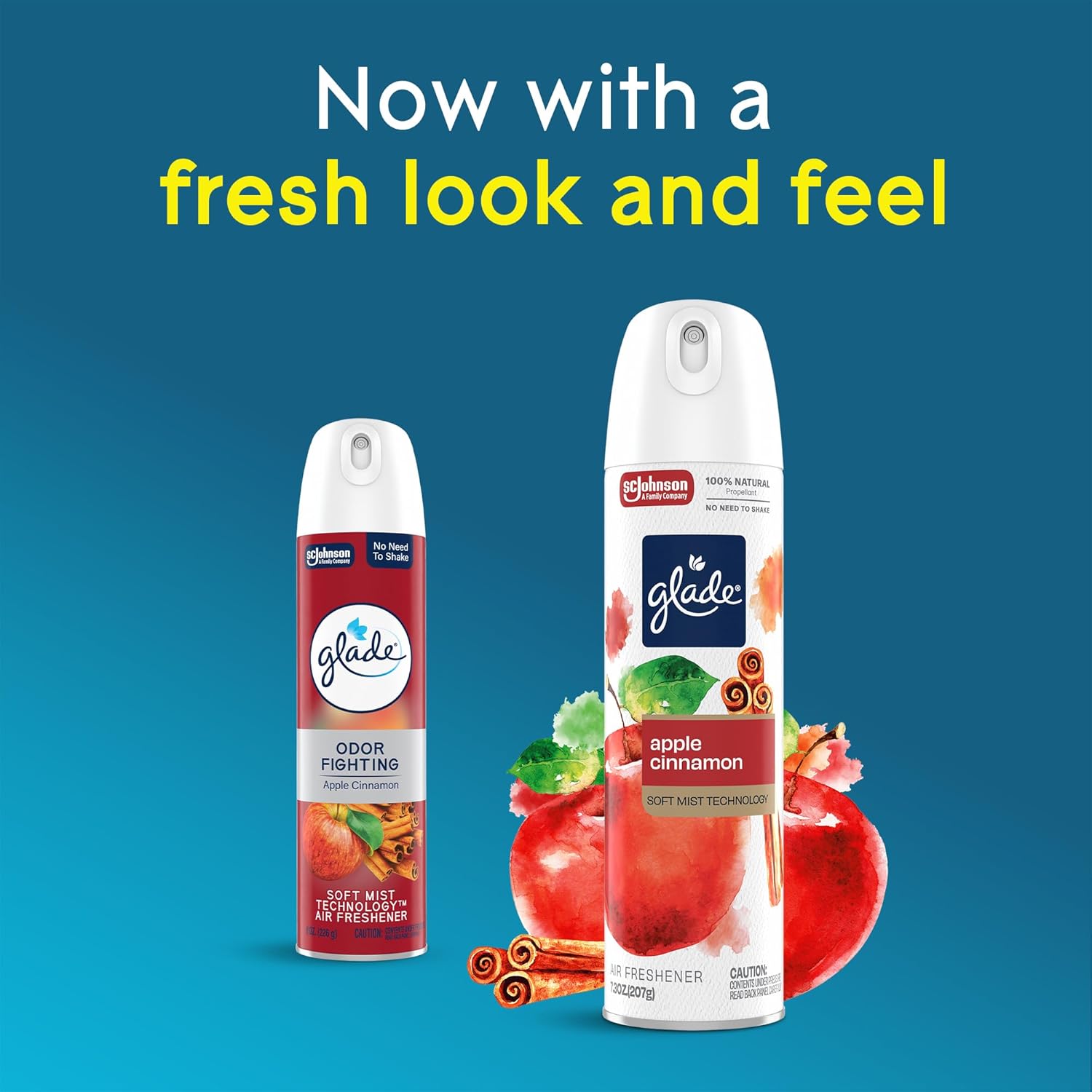 Glade Odor Fighting Soft Mist Air Freshener Room Spray, Apple Cinnamon, 7.3oz., 1 count