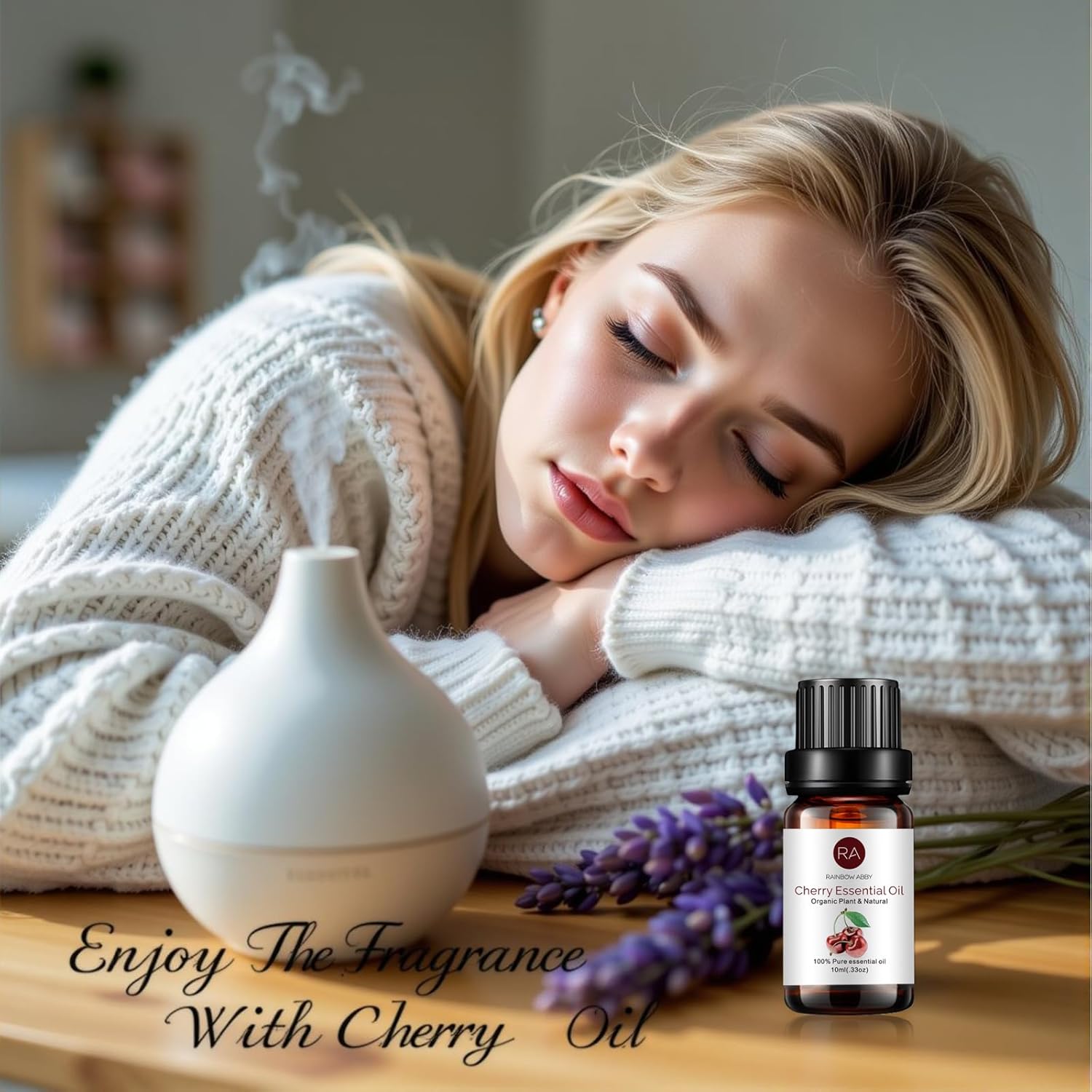 6-Pack Cherry Essential Oil, 100% Pure Organic Natural Aroma Cherry Oil for Diffuser (6X10ml)