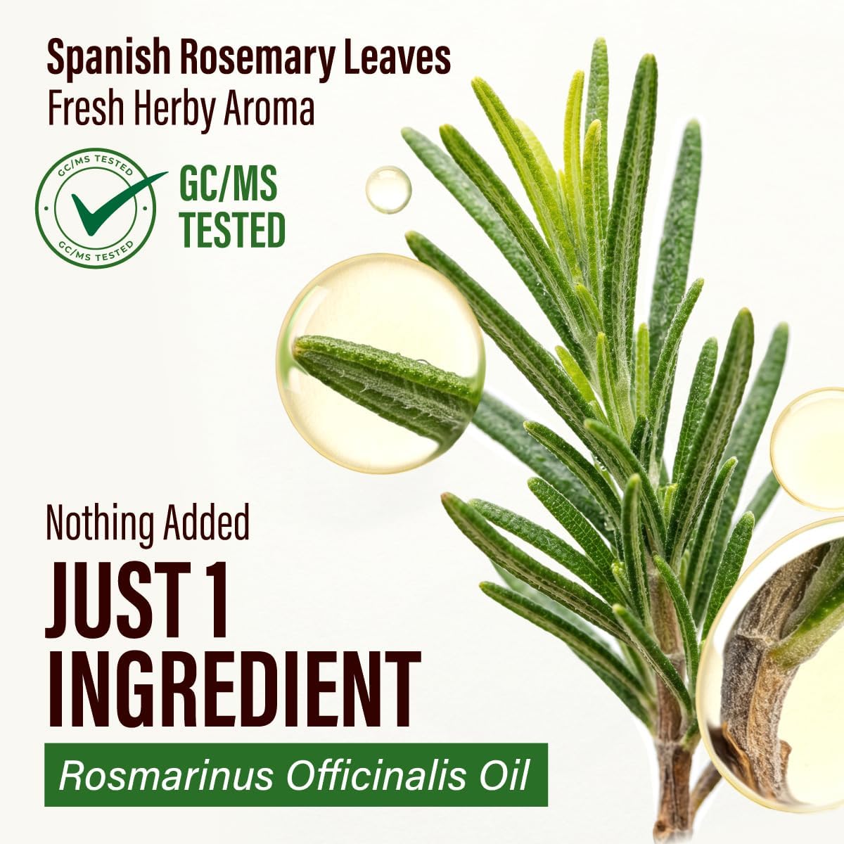 100% Pure Rosemary Oil - 4 Fl Oz Rosemary Essential Oil for Hair, Skin, Diffuser, Aromatherapy & DIY Soap Making Scent
