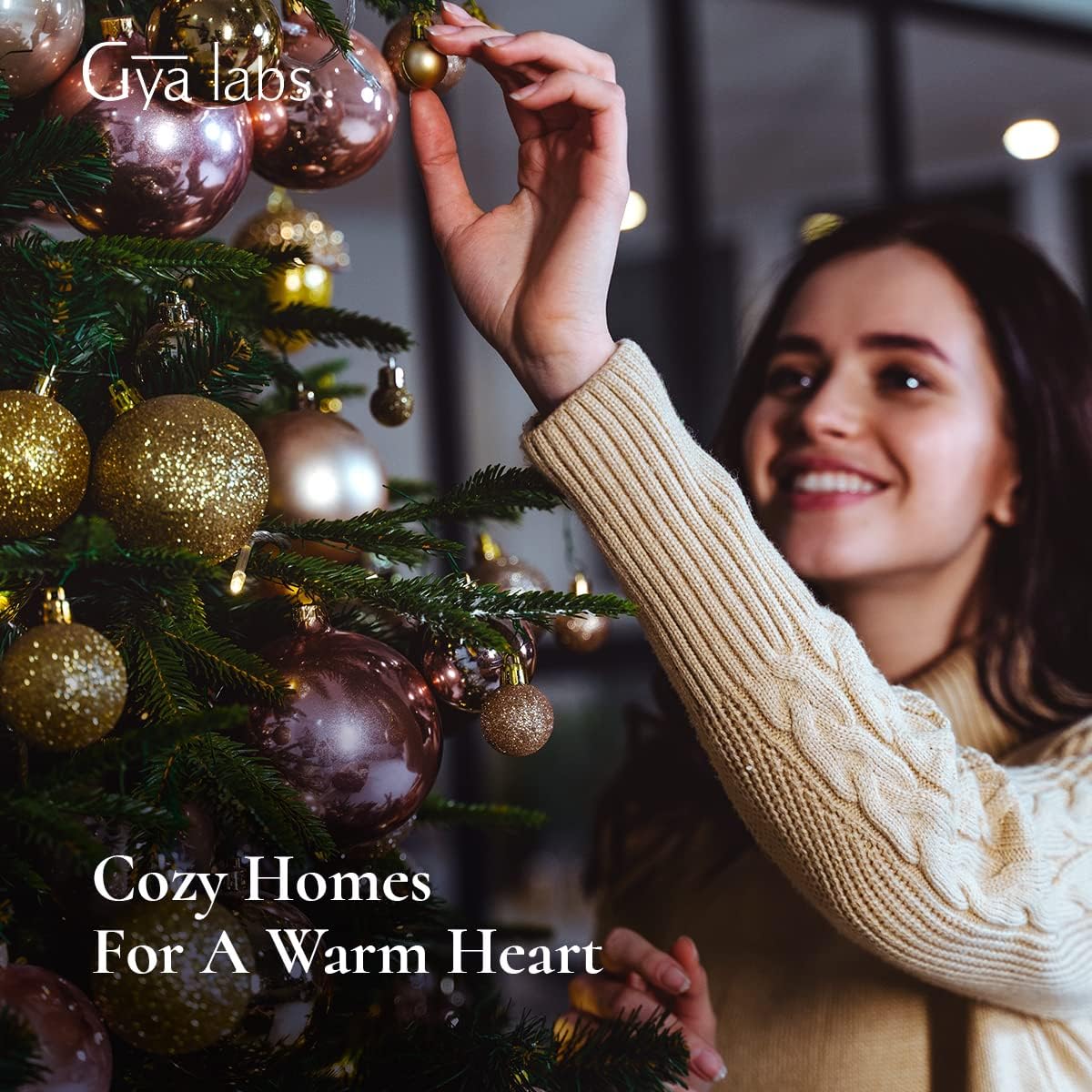 Gya Labs Happy Holiday Essential Oil Blend - Comforting & Uplifting, Festive Season Aromatherapy Oil (0.34 Fl Oz)