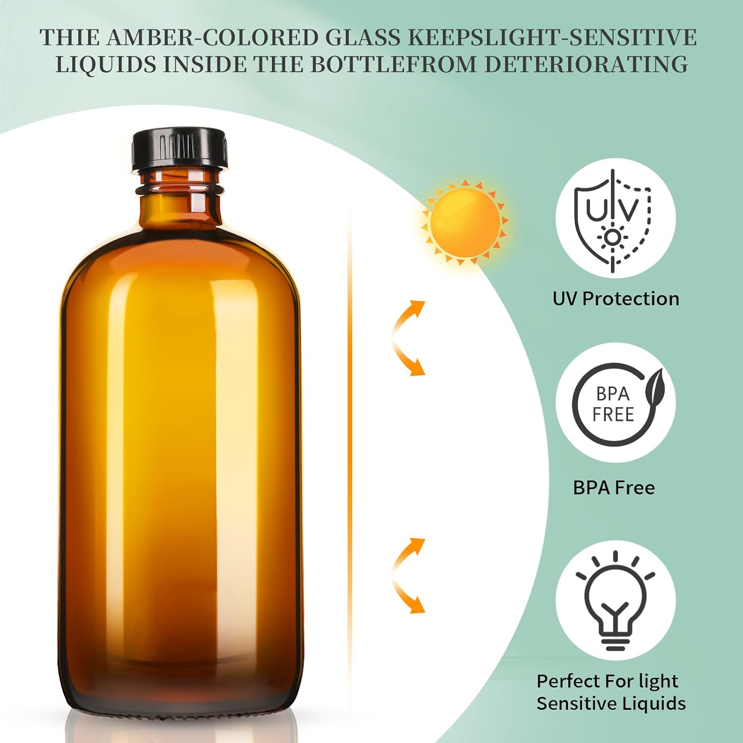 GIVAMEIHF 8oz Amber Glass Spray Bottles,3 Pack Glass Spray Bottles Refillable Empty Bottle with Adjustable Nozzle,Spray Bottle for Essential Oils,Cleaning Solutions,Pets,Hair Mister,Gardening