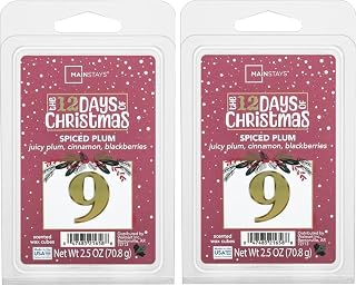 Mainstays 12 Days of Christmas Scented Wax Cubes 2.5oz 2-Pack (Day 9 Spiced Plum)