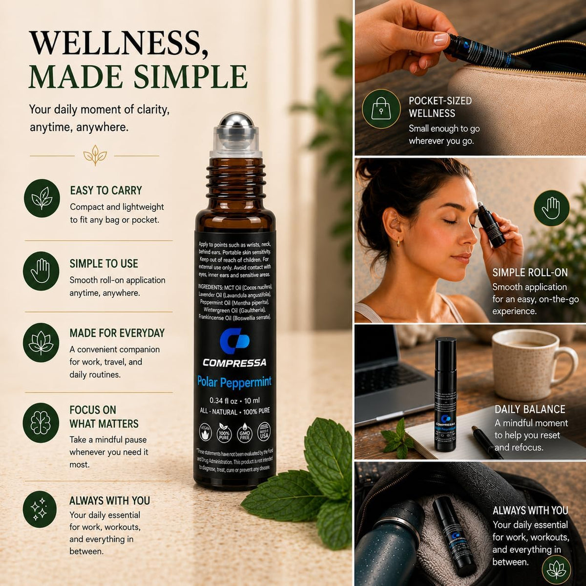 Polar Peppermint Essential Oil Roll-On 10 ml