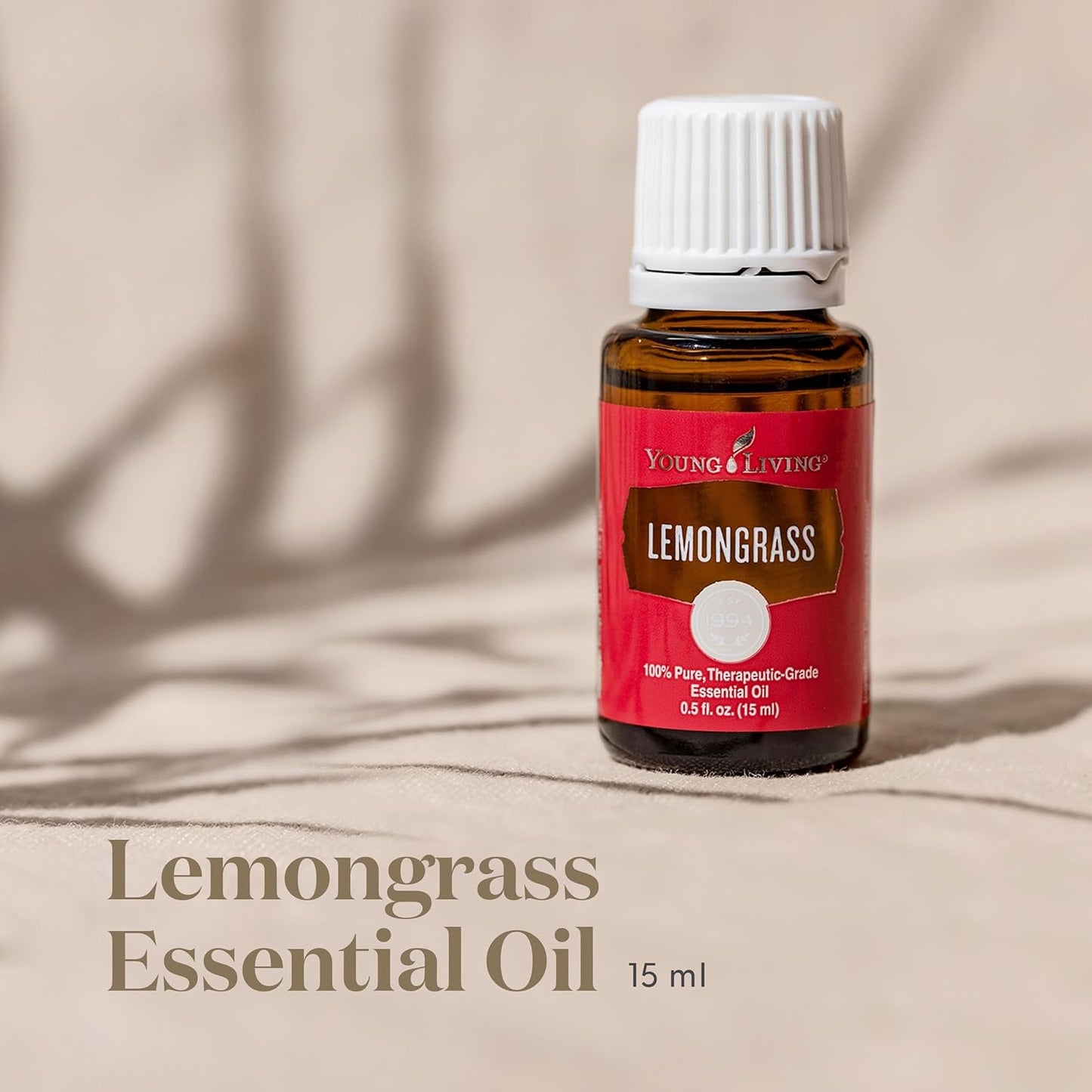 Young Living Lemongrass Essential Oil | 15 ml | Fresh Citrus Aroma for Diffusers, Massage & Aromatherapy | Cymbopogon Flexuosus Botanical Oil | Bright Lemon Scent | Seed to Seal Quality