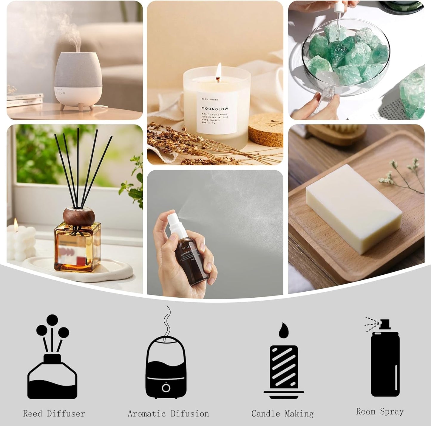 Hotel Collection Diffuser Oil Inspired by 5-Star Hotel Ritz-C, Essential Oils for Diffusers Waterless Essential Oil