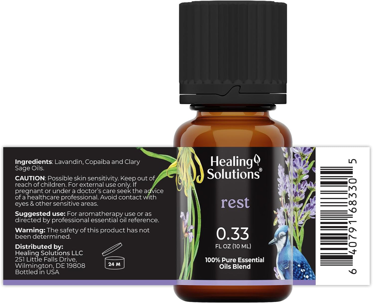 Healing Solutions Rest Blend Essential Oil - 0.33 Fluid Ounces