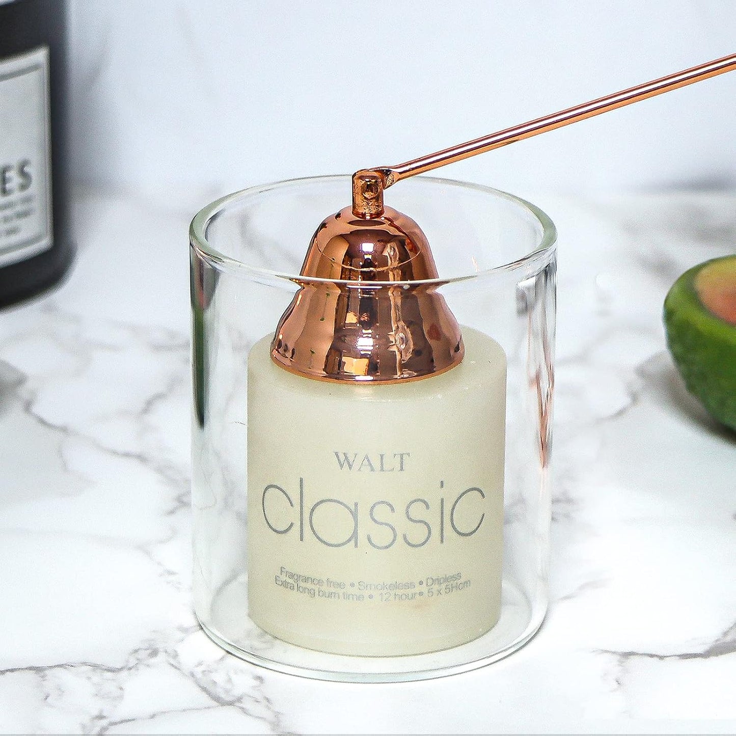 4 in 1 Candle Accessory Set - Wick Cutter, Snuffer, Dipper & Electric Lighter - Gifts for Candle Lovers (Champagne)