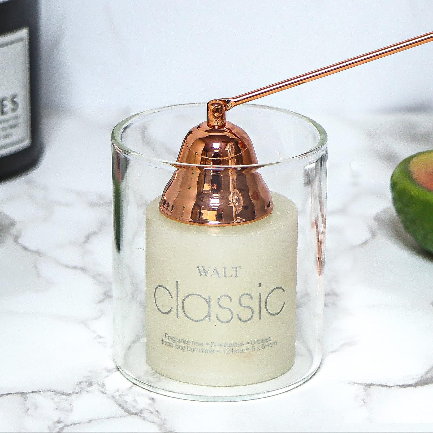 4 in 1 Candle Accessory Set - Wick Cutter, Snuffer, Dipper & Electric Lighter - Gifts for Candle Lovers (Champagne)
