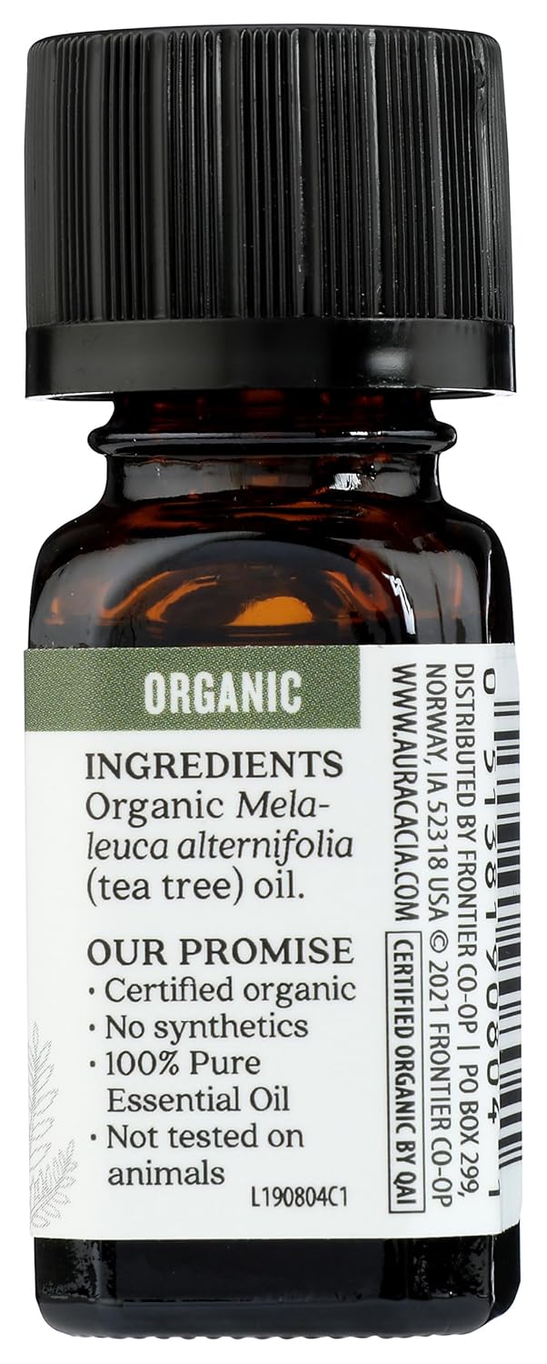Aura Cacia Organic Tea Tree Essential Oil 0.25 fl. oz.
