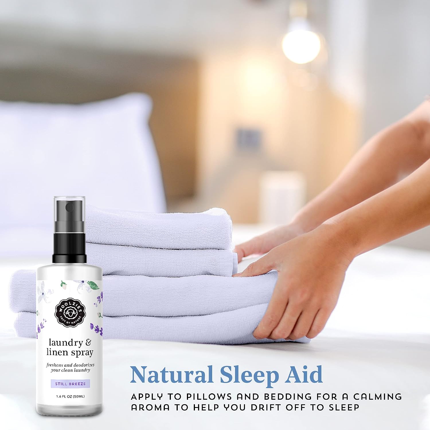 Woolzies Laundry Essential Oil Linen Spray Set | Use with Wool Dryer Balls, Face, & Body, Natural Room Mist | Includes Petal Fresh, Still Breeze, Citrus Clean 50 ML