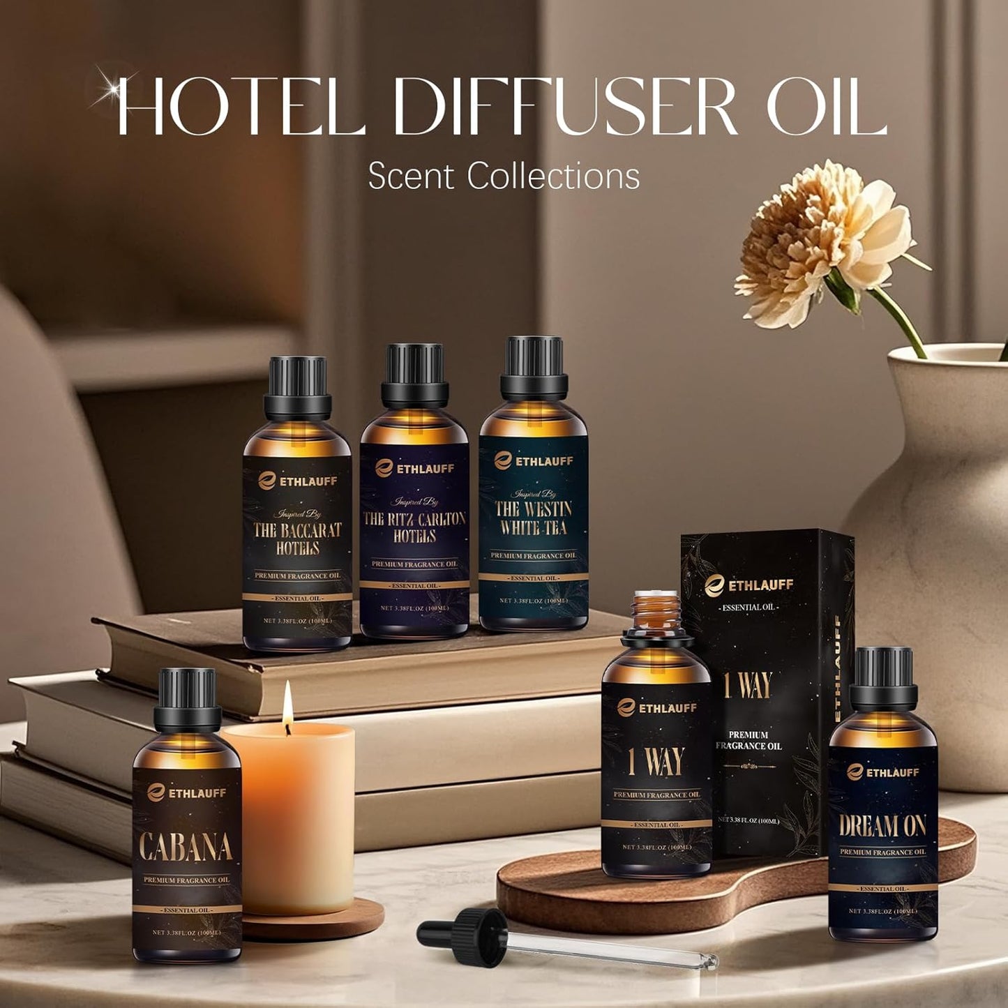 My Way Diffuser Oil, 100ML Hotel Diffuser Oil, Hotel Essential Oil，Aromatherapy Fragrance, Inspired by The 1 Miami Beach Scent | 3.38 fl oz