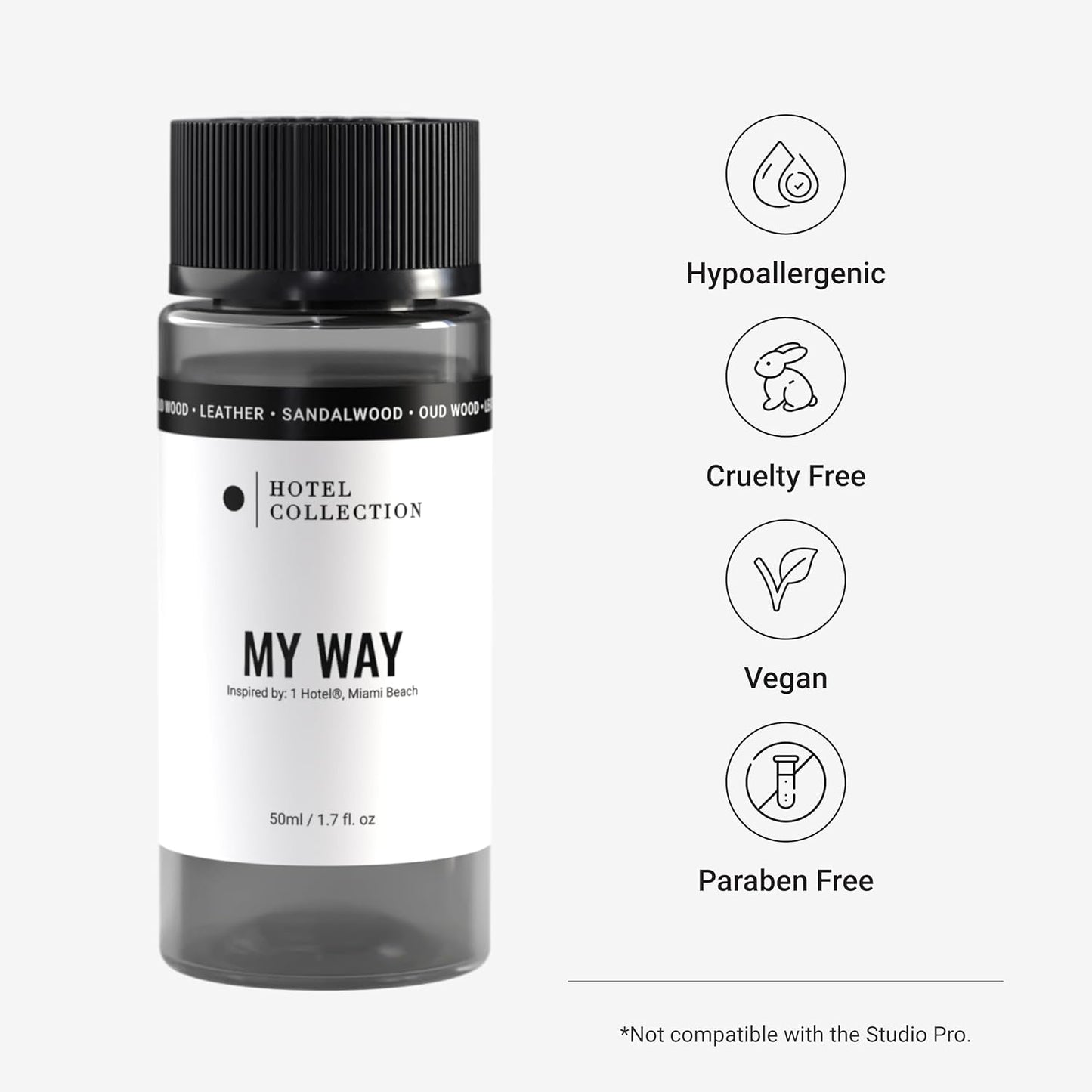 Hotel Collection Diffuser Oil - My Way - Aromatherapy Essential Fragrance Oil - Sandalwood, Warm Virginia Cedar & Beautiful Iris - 50ML 1.7 Fl oz