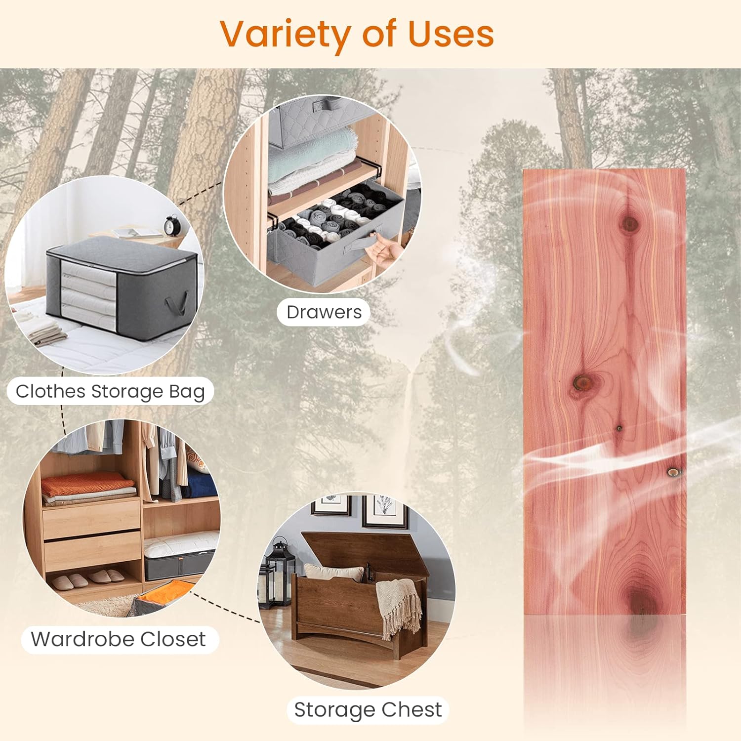 Homode Cedar Blocks and Cedar Closet Liner Planks, Tongue and Groove, 100% Aromatic Red Ceder Wood for Closets and Drawers