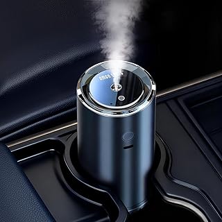 Smart Car Air Freshener, Car Air Freshener Diffuser with 100ml Perfume, Long Lasting Lasts 6 Months, RGB Music Syncing Light, Auto On/Off, 5 Adjustable Rechargeable Aroma Diffuser, Cologne
