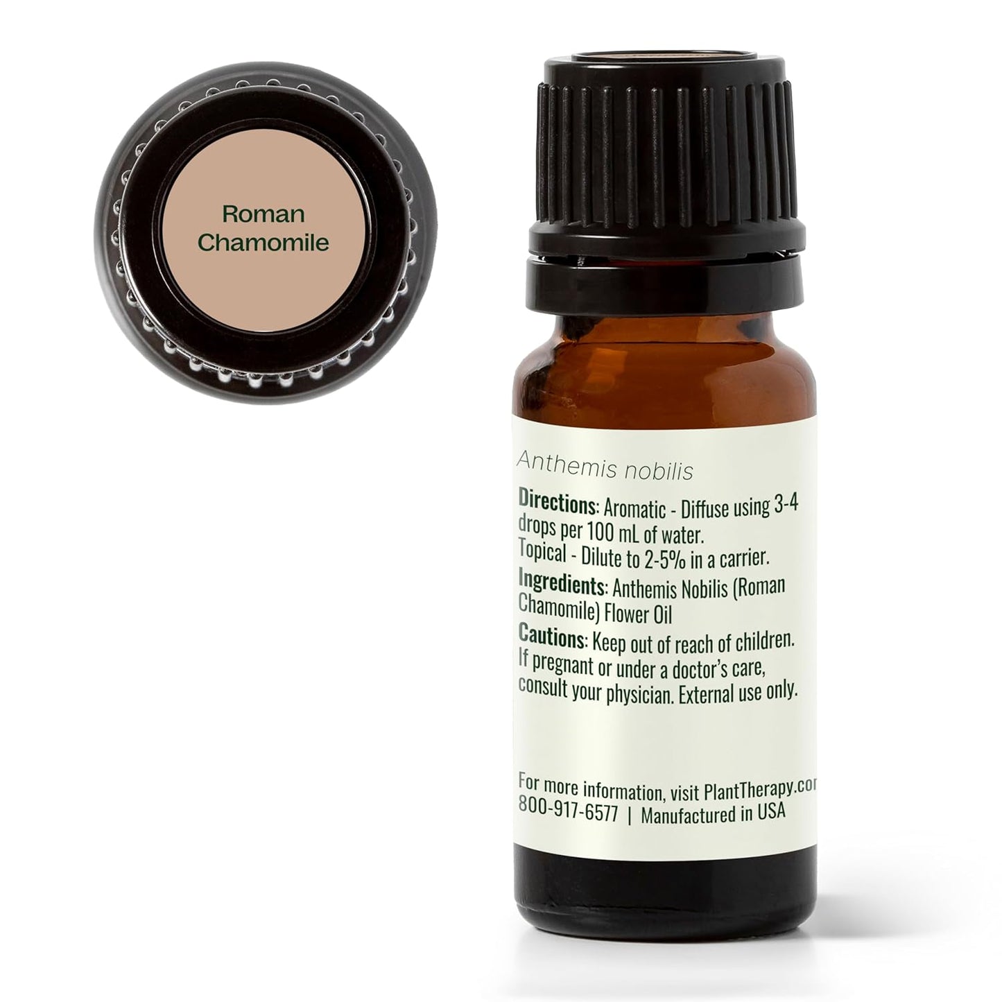 Plant Therapy Roman Chamomile Essential Oil, 10 mL (1/3 oz), 100% Pure, Undiluted, Great for Essential Oil Diffusers, Promotes Restful Sleep, Supports Healthy Skin