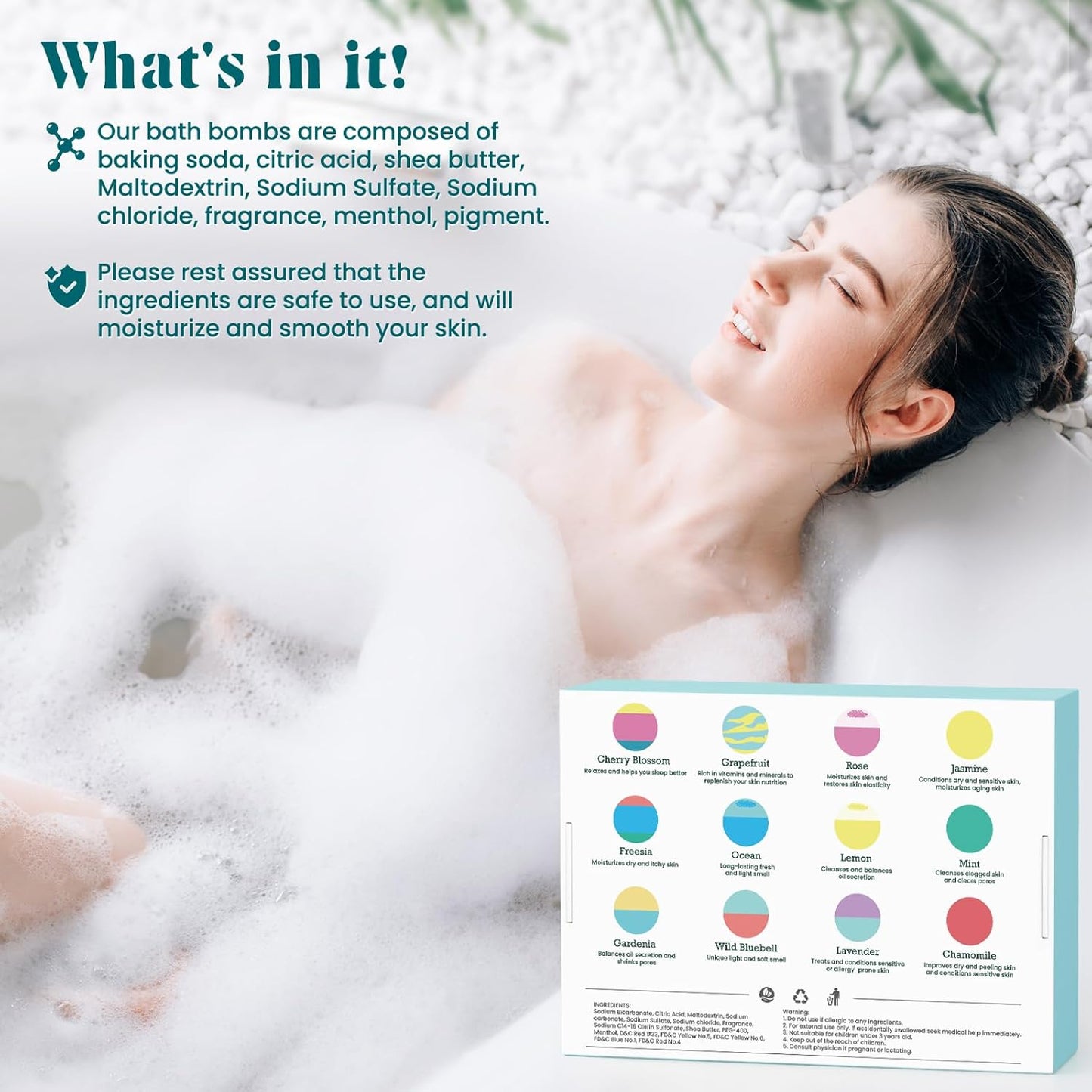 ZenBombs Bath Bombs for Women, 12pcs Handmade Natural Bath Bomb, Stocking Stuffers, Mothers Day Presents for Mom, Bath Bomb with Shea Butter, White Elephant, Valentines Day Presents for Her and Him