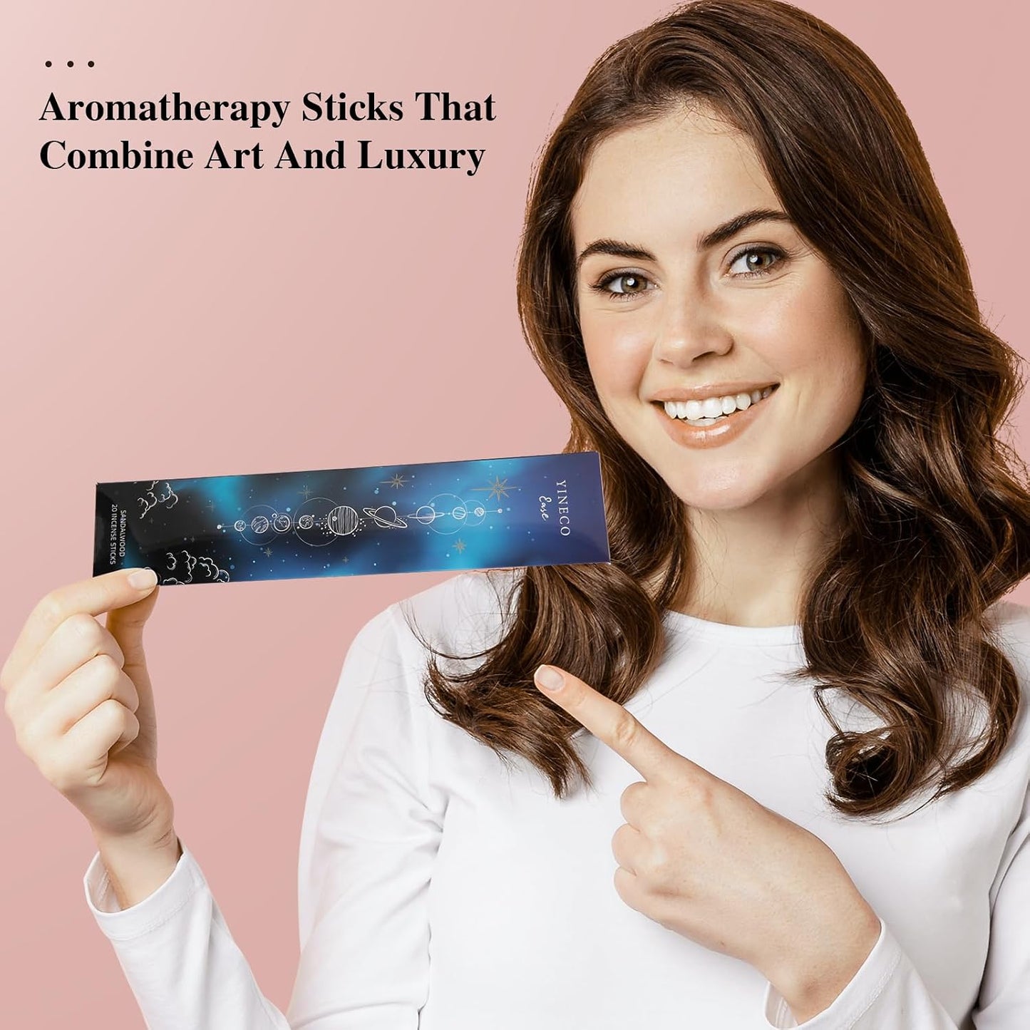 Incense Sticks Set of 120-6 Scents (White Sage, Sandalwood, Jasmine, Lavender, Dragon's Blood & Yoga) for Meditation, Relaxation & Positive Aura, Boho Gift Set, Magic Hour (Black)