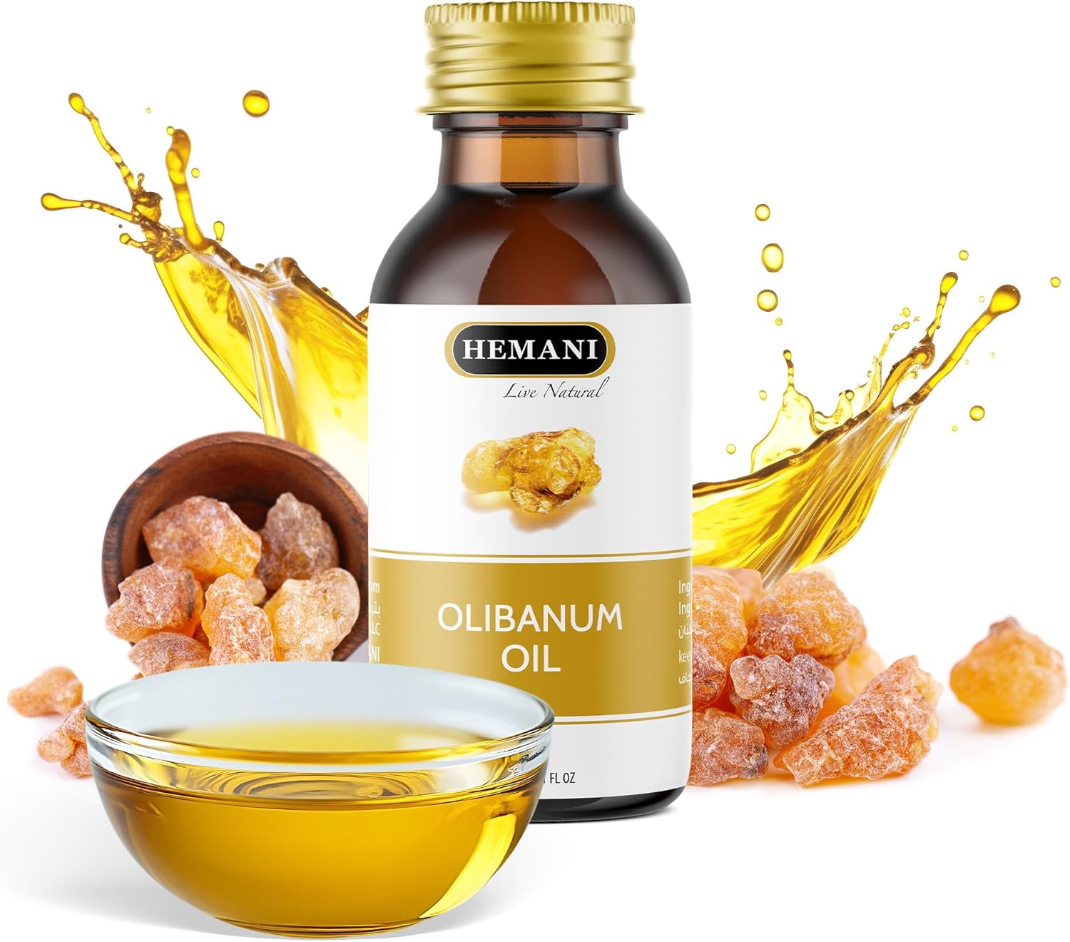 Hemani Olibanum Oil 30ml (1 Fl Oz) - 100% Pure | Sacred Frankincense Aroma | Natural Olibanum Essential Oil for Meditation by Hemani