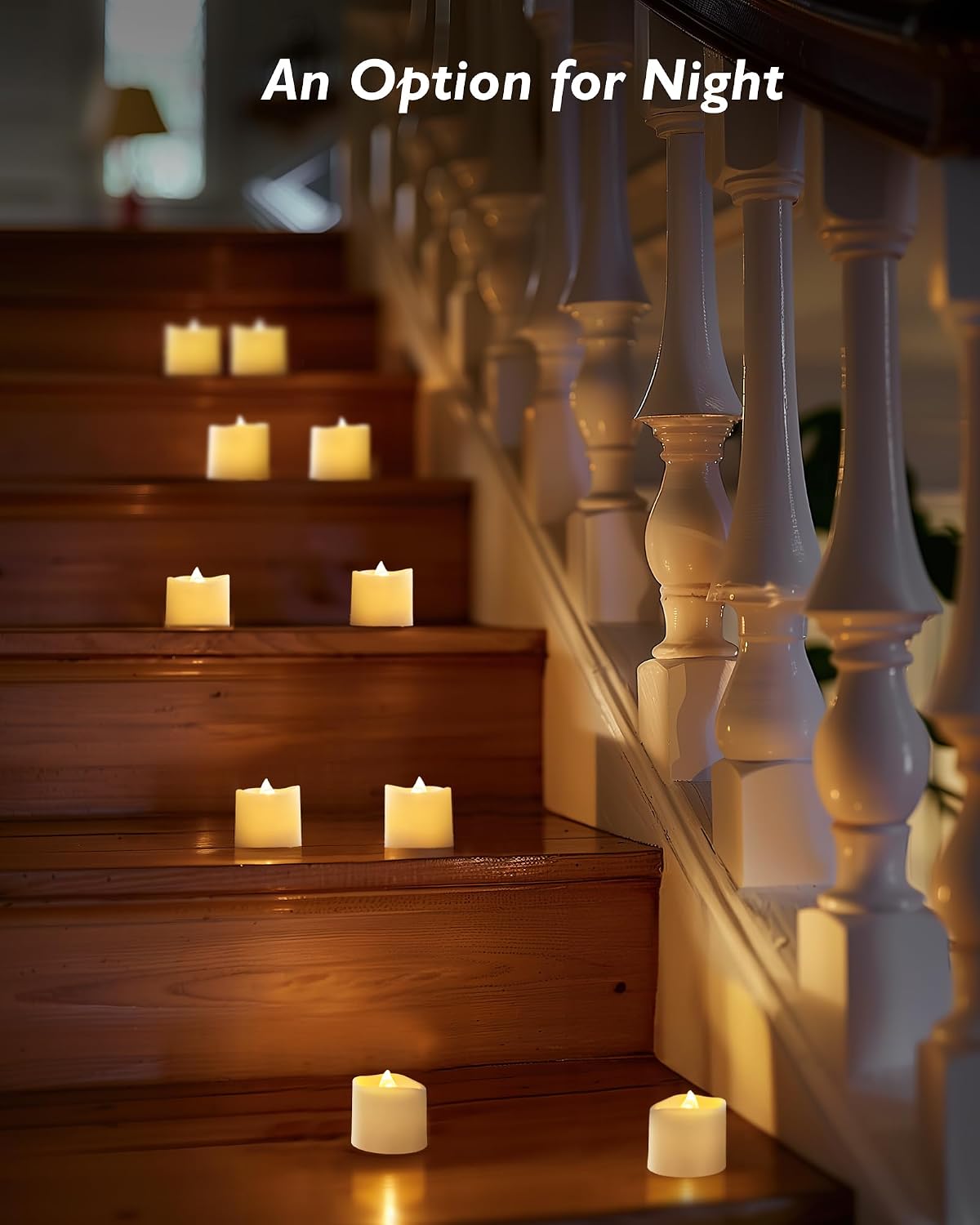 Homemory 24Pack Flameless LED Votive Candles, 200+Hour Lasting Electric Fake Candles, Battery Operated Tealights in Warm White for Wedding, Proposal Anniversary, Romantic Decor(Batteries Included)