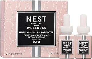 NEST New York Smart Home Fragrance Diffuser Refill Smart Vials, Himalayan Salt & Rosewater - Set of 2 - Designed for NEST x Pura 3 and NEST x Pura 4 Diffusers - Cruelty Free, Vegan