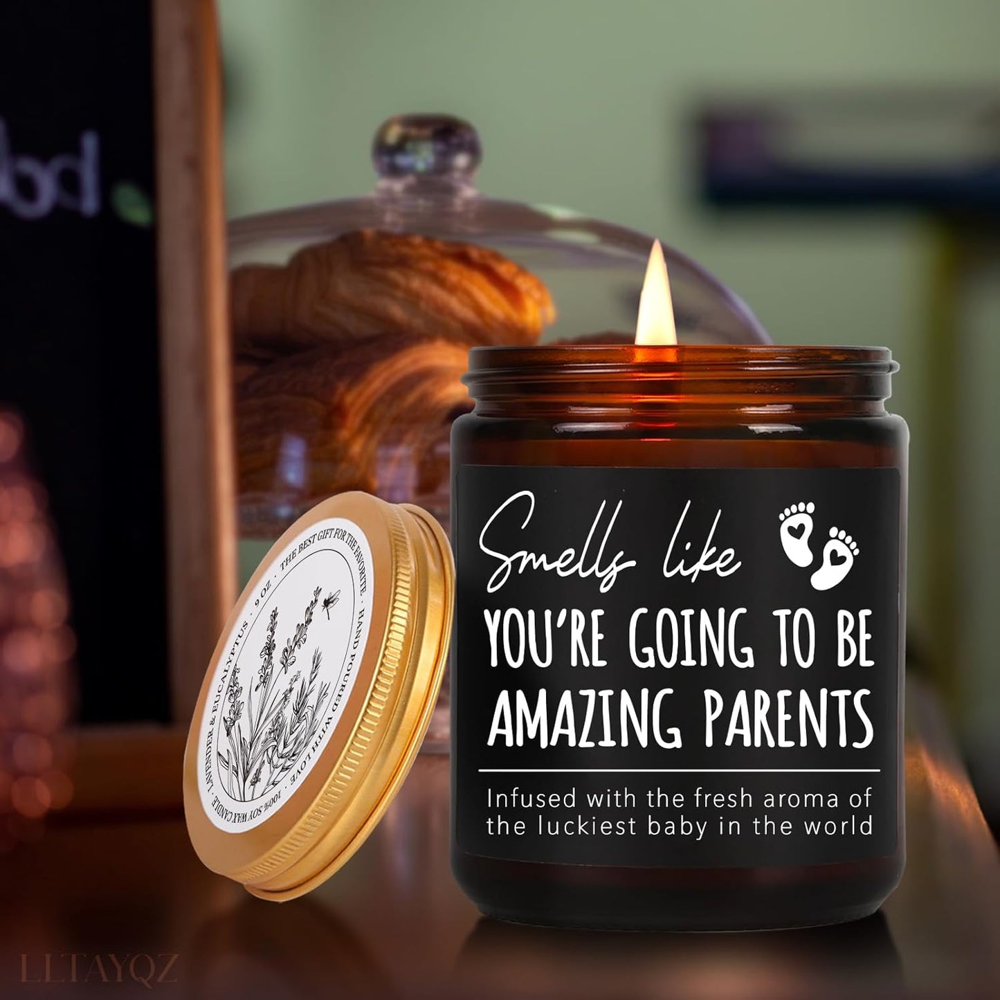 Unique Scented Candle Gift for New Parents, Smells Like You're Going to Be Amazing Parents Candle, New Parent Gift for Couples, New Mom Dad Gifts, Pregnancy Gifts for Expecting Mom And Dad, 9oz-22