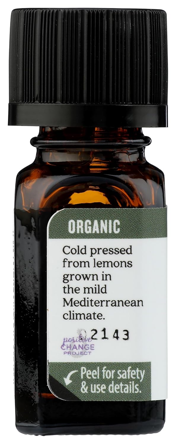 Aura Cacia Organic Lemon Essentail Oil, 0.25 FZ